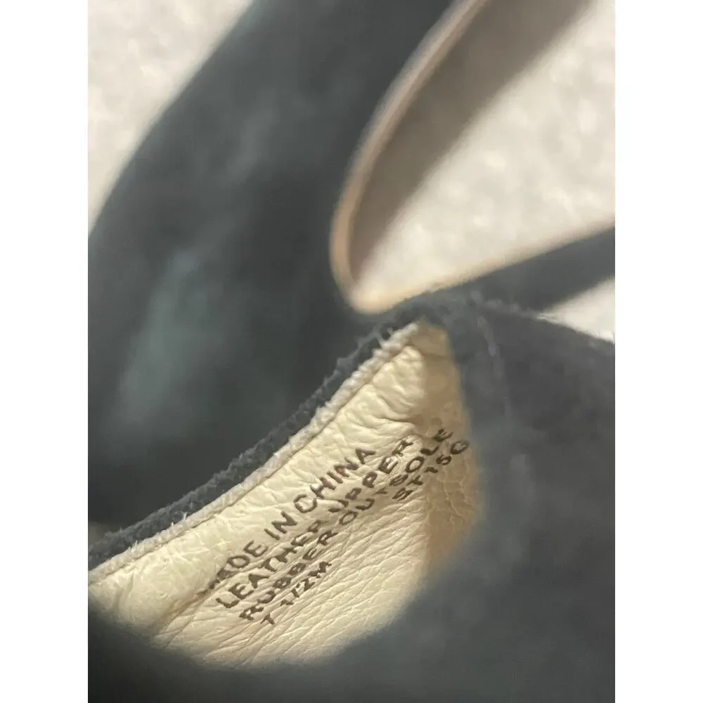 Michael Michael Kors Suede Pumps Heels Women's Size 7.5 M ST15G Leather Black